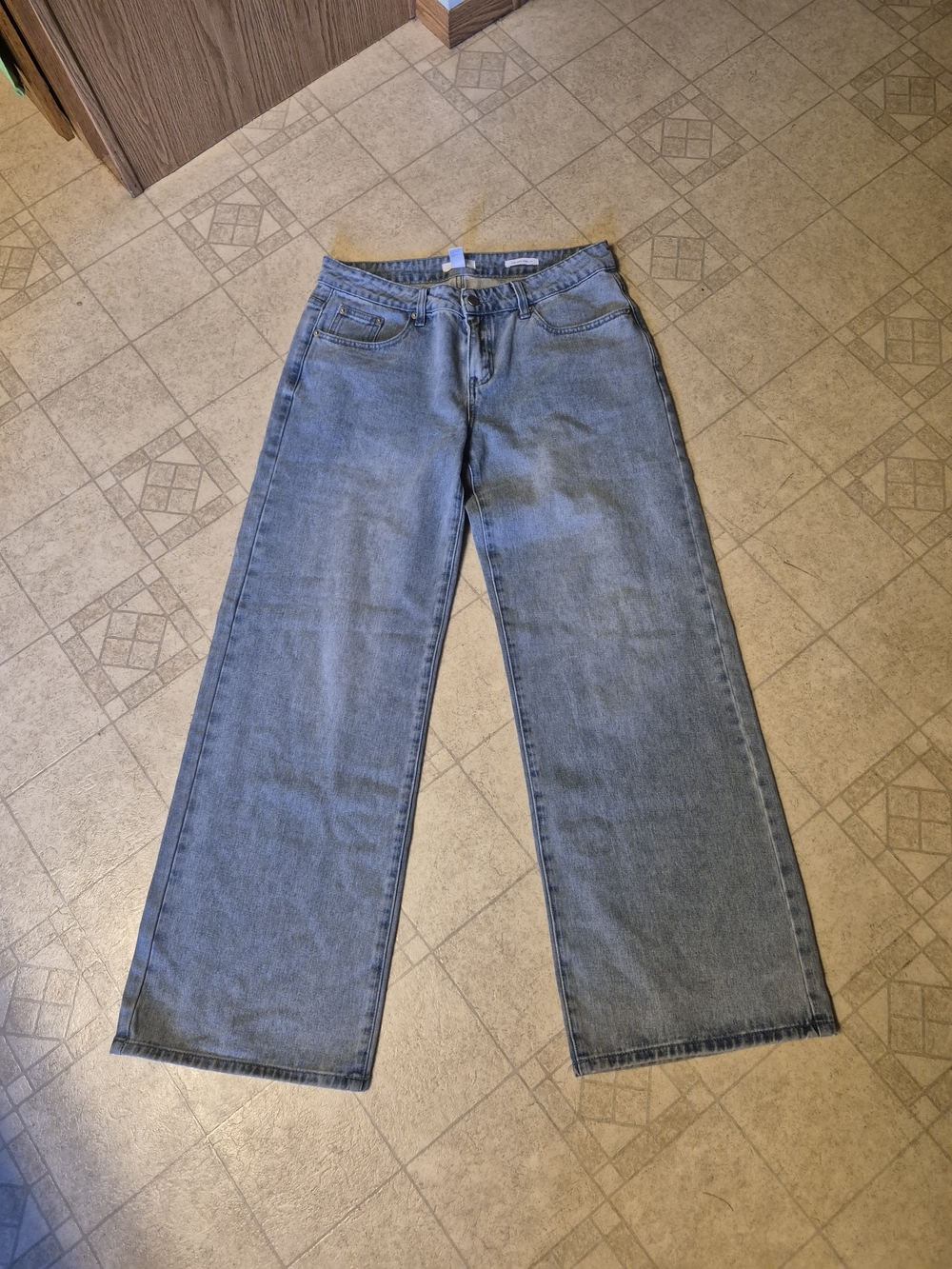 Forever 21 Light Blue Wide Leg Jeans